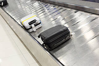 Baggage conveyor at the airport